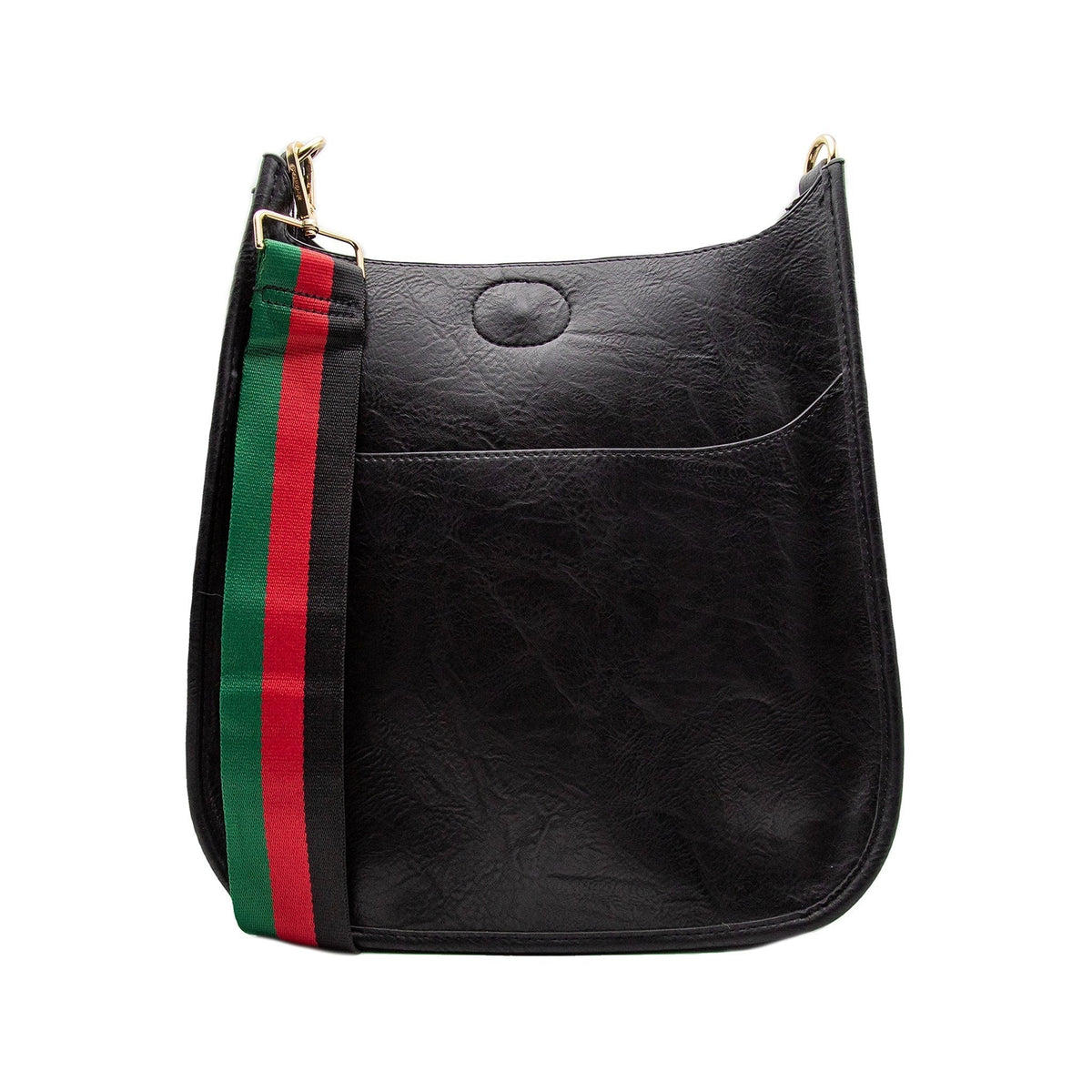 Black/Red/Green Strap for Handbags/Purses - Chic & Contemporary Design - Adjustable Shoulder to Cross Body (34-55) - Guitar Inspired Strap