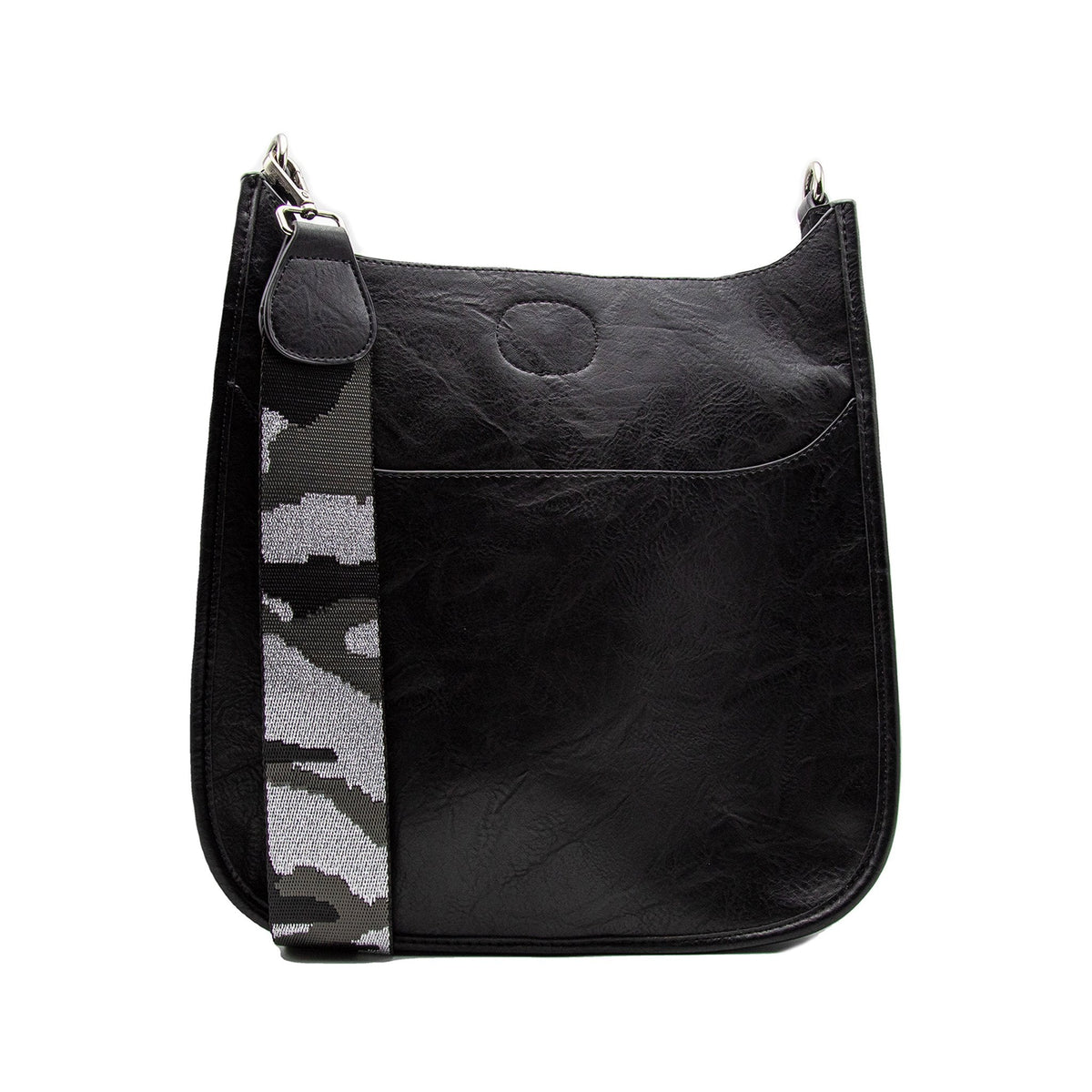 AH-DORNED Mini Vegan Crossbody Bag in Black With Three Straps in EUC.