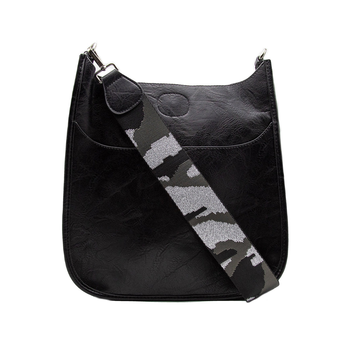 AH-DORNED Mini Vegan Crossbody Bag in Black With Three Straps in EUC.