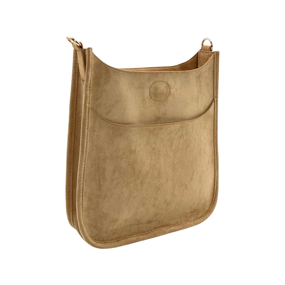 Ahdorned Vegan Suede Hobo Tote & Inner Pouch Without Strap - Chocolate