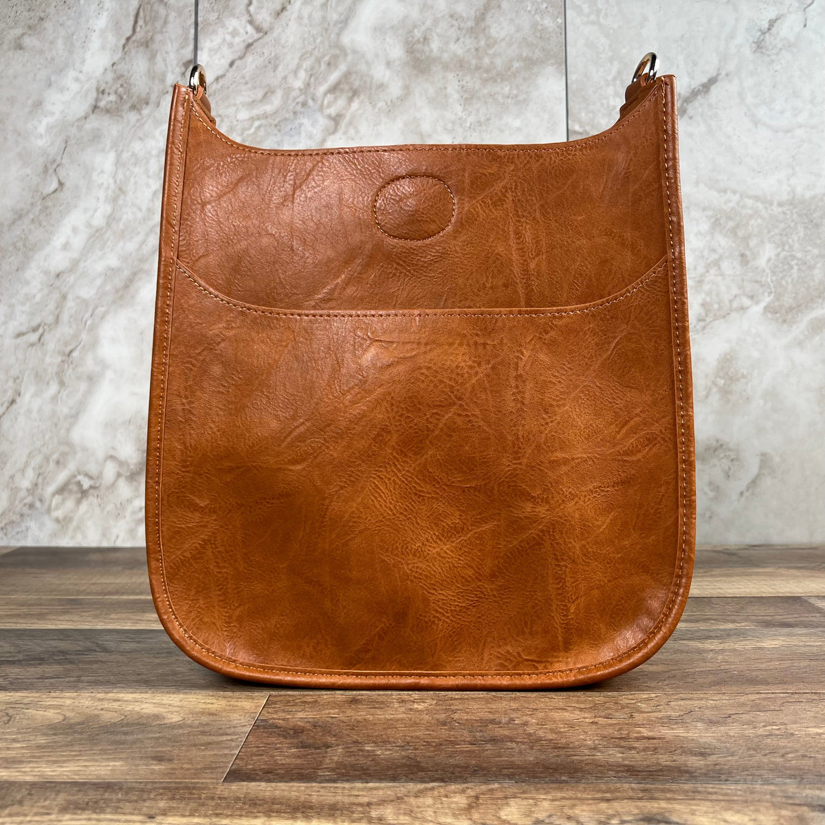 Allegria Woven Small Vegan Leather Shoulder Bag Khakhi