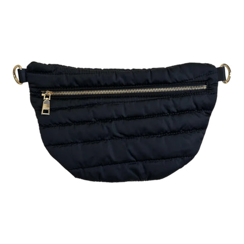 Erin Black | Quilted Slim Quilted Sling Bag-Accessories > Handbags > Sling Bags-Pink Dot Styles