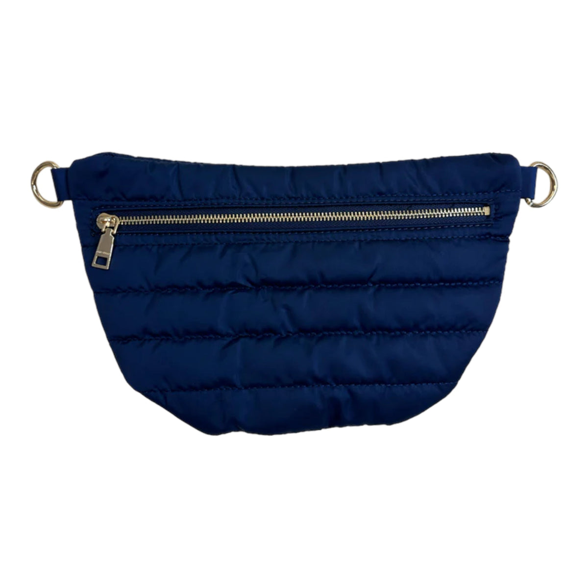 AHDORNED Navy Quilted Slim Sling Belt Bag Erin