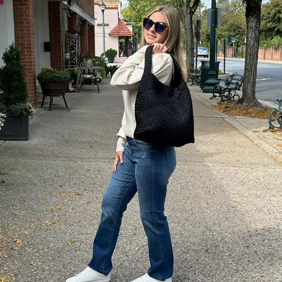 Sky's The Limit - Medium Woven Neoprene Tote: Nude main image 0
