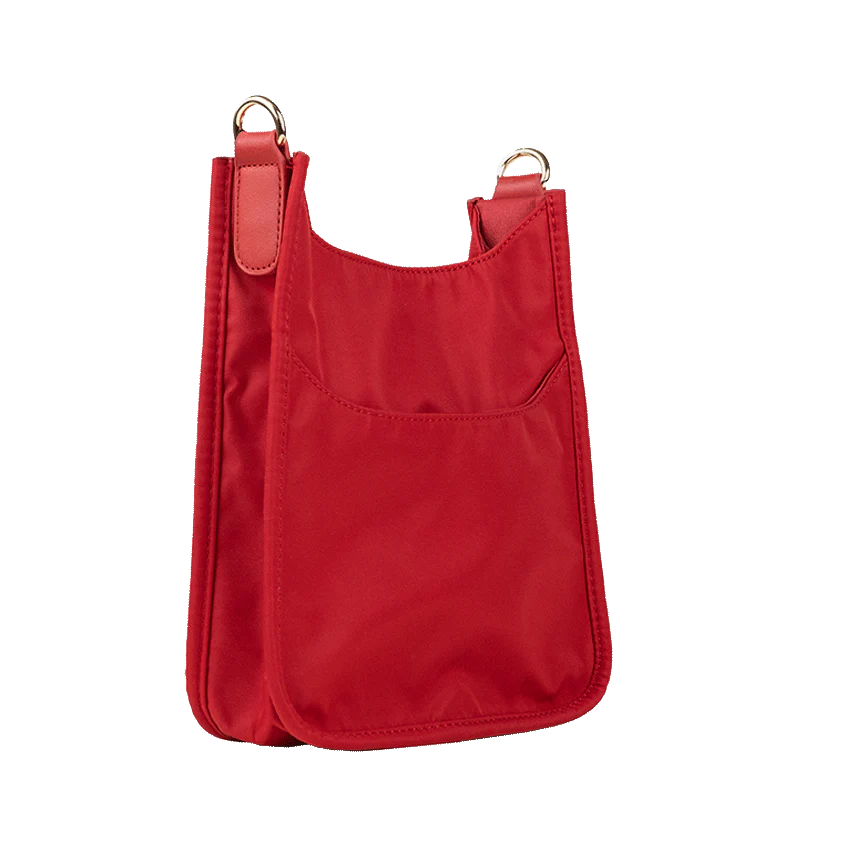 Ahdorned Red Mini Nylon Crossbody Messenger Bag Game Day Pink Dot Styles