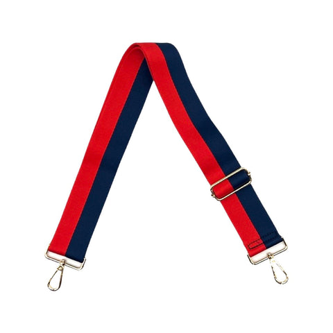 AHDORNED-Red-Navy | Two Stripe Crossbody Strap-Pink Dot Styles