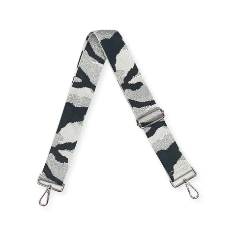 AHDORNED-Silver Metallic Camo Crossbody Strap-Pink Dot Styles
