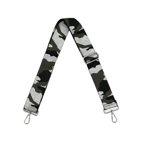 AHDORNED-Silver Metallic Camo Crossbody Strap-Pink Dot Styles