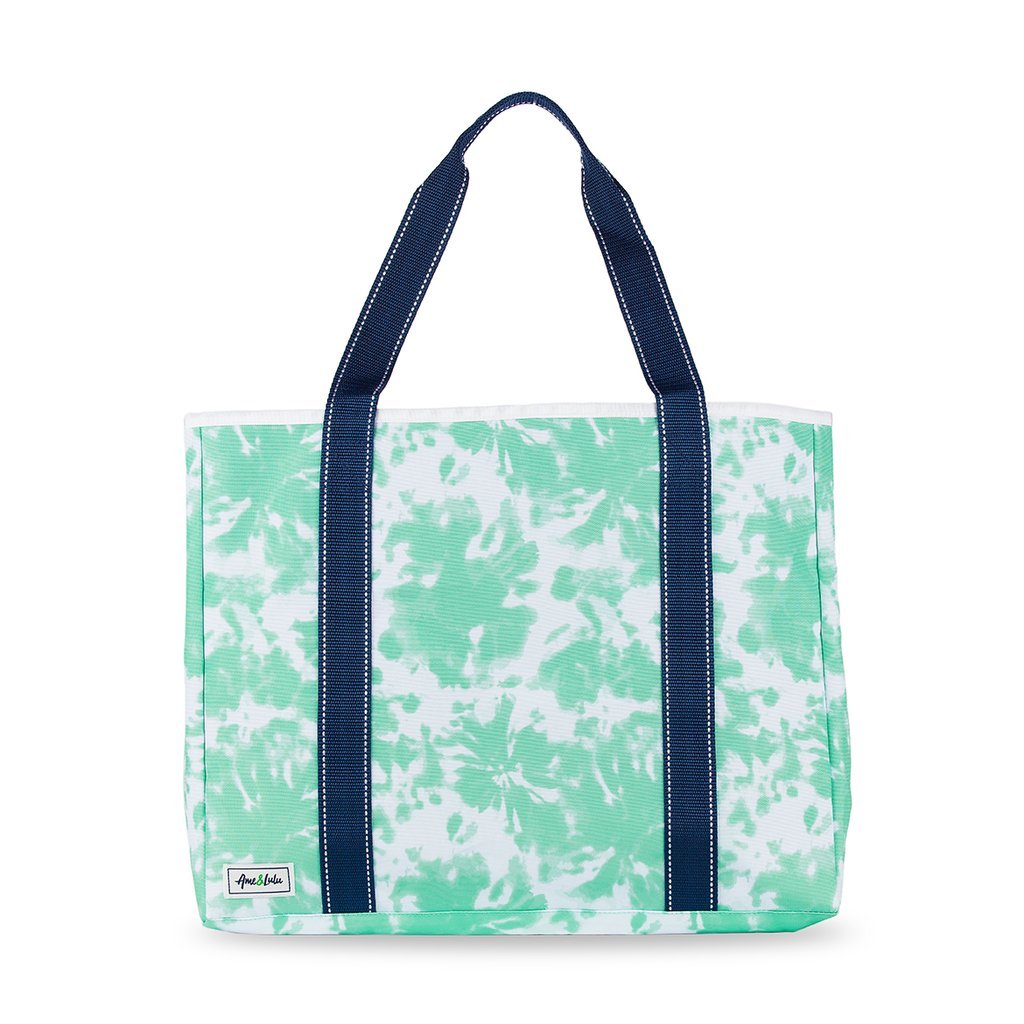 Ame & Lulu Nylon Beach, Pool, Boat Tote Multi Color Tie Dye Pink