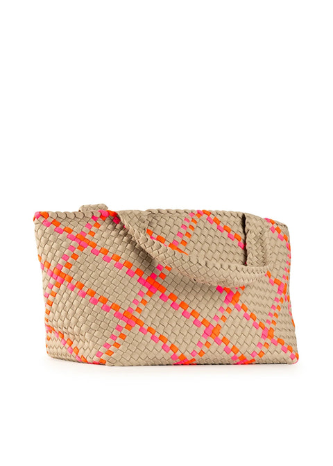 Bobbi Belize | Large Woven Tote-Accessories > Handbags > Totes-Pink Dot Styles