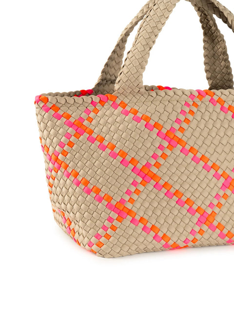 Bobbi Belize | Large Woven Tote-Accessories > Handbags > Totes-Pink Dot Styles