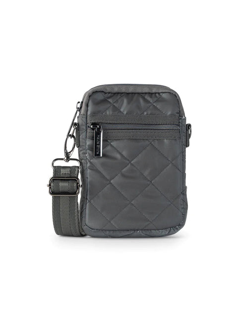 Casey Shadow | Quilted Puffer Cellphone Crossbody-Accessories > Handbags > Compact Crossbody-Pink Dot Styles