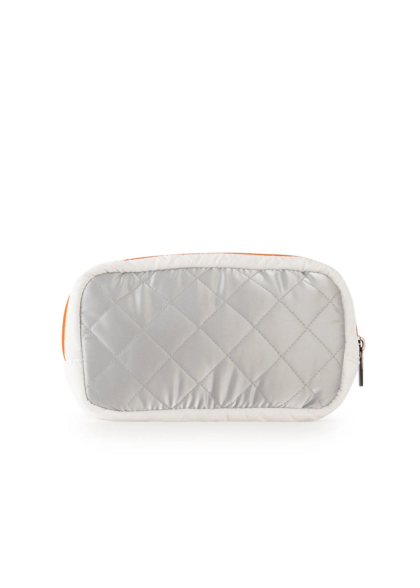 Quilted Puffy Cosmetic Makeup Bag Pouch