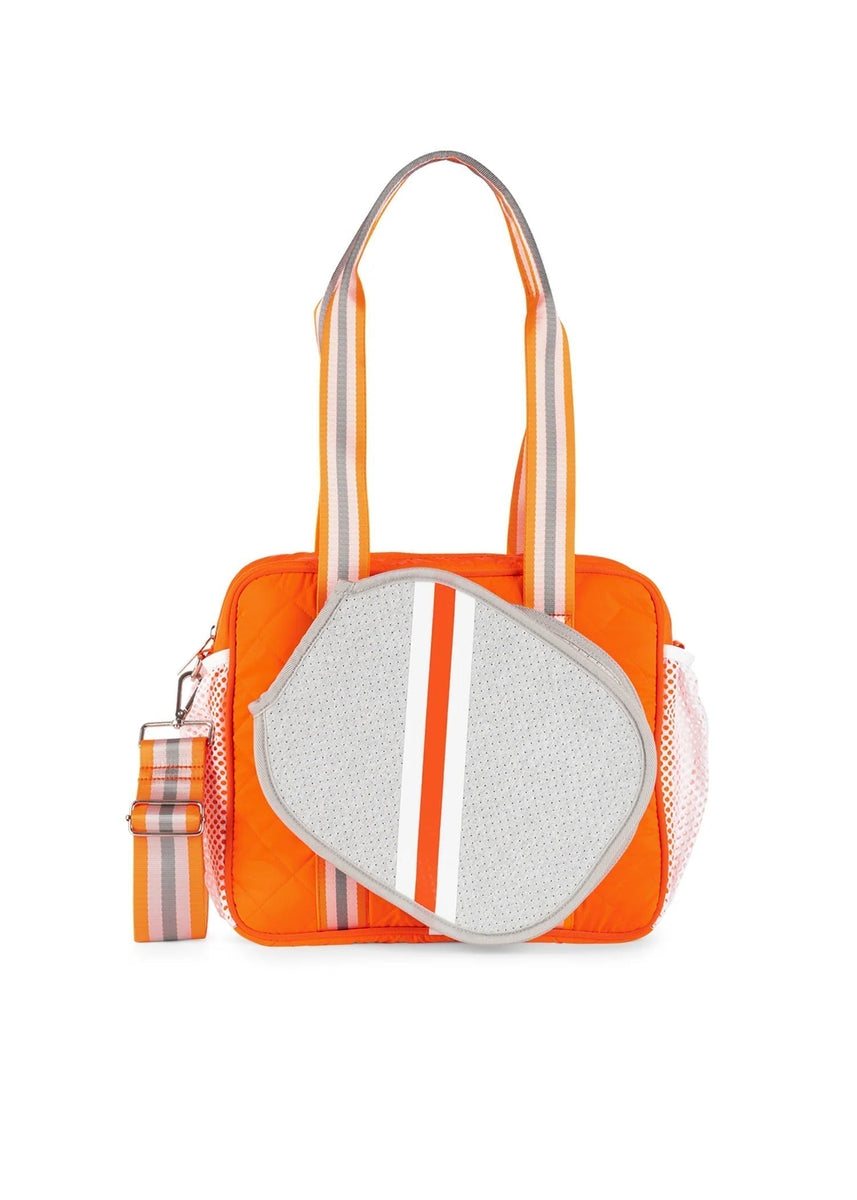 Pickleball bag brand new with Pink & Orange Stripes The Marg Pickleball Matte Bag – Pickled Pickleball main image 3