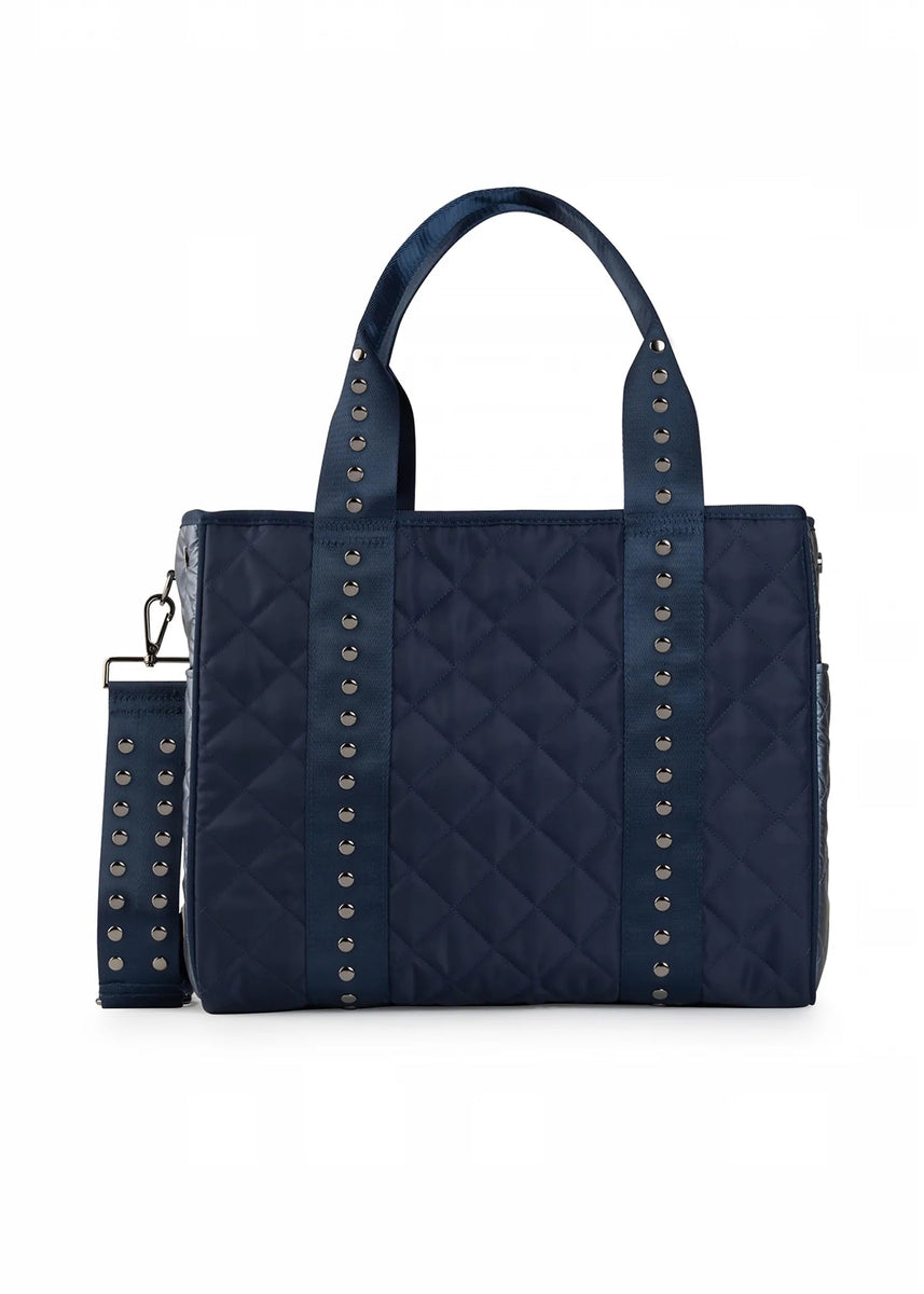 Navy discount quilted handbag