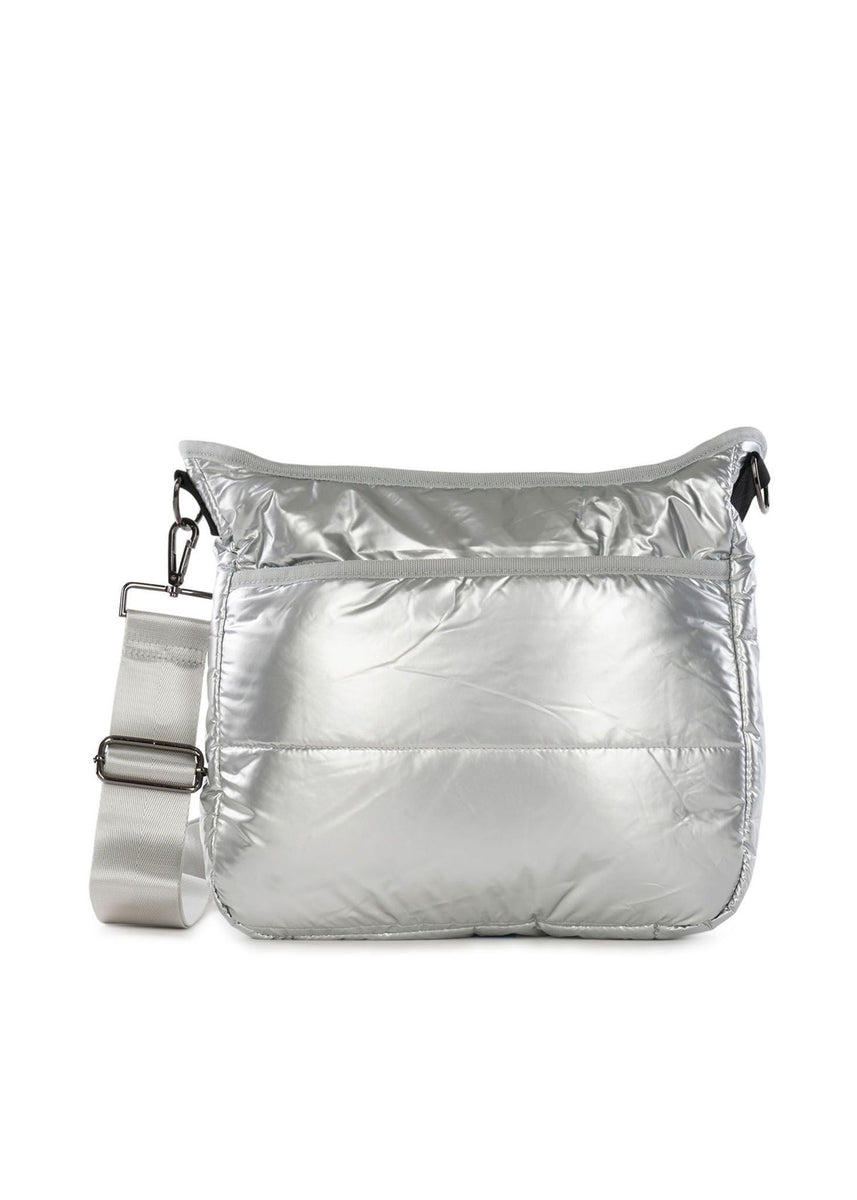 OFF-WHITE Puffy Bag Nylon Small Silver in Nylon with Gunmetal - US