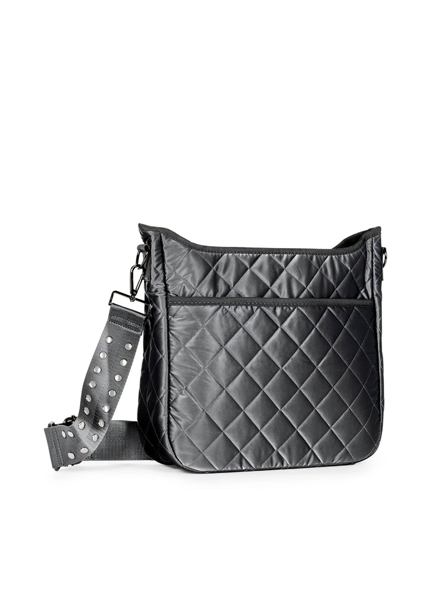 Haute Shore  Perri Shadow - Quilted Grey Puffer Crossbody Bag