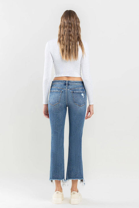MID RISE ANKLE BOOTCUT JEANS LV1212: EMPATHY / 25-Apparel > Womens > Bottoms > Pants-Pink Dot Styles