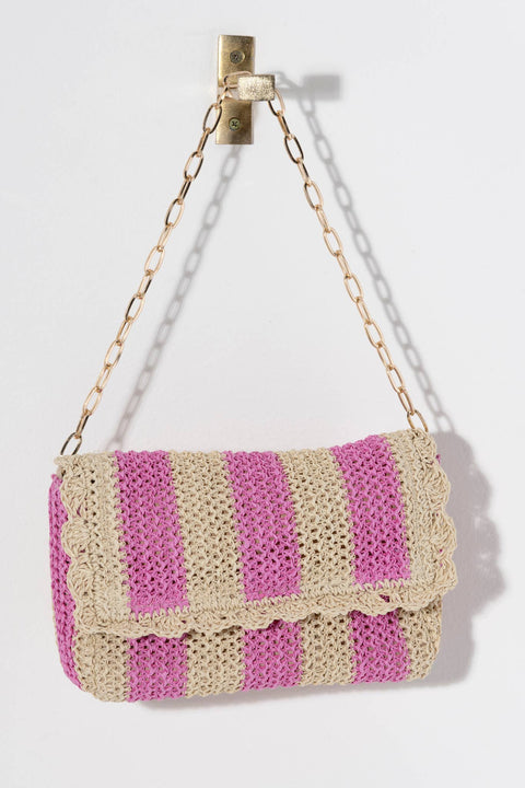 Sandy Shoulder Bag Pink-Accessories > Handbags > Clutches-Pink Dot Styles