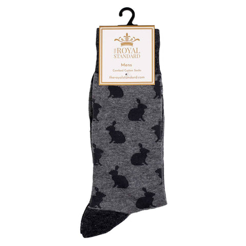 Men's Ashford Bunny Socks Charcoal One Size-Accessories > Men-Pink Dot Styles