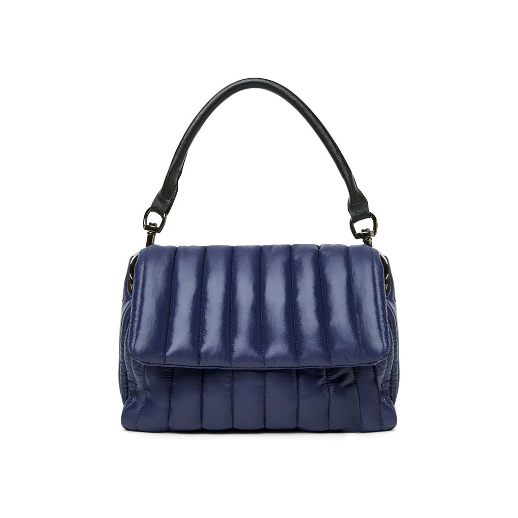 Think Royln Bar Bag Navy Quilted Crossbody, Shoulder and Handbag
