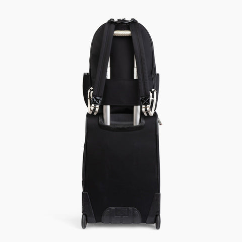 Darling Black I Quilted Nylon Tennis Backpack-Accessories > Bags > Tennis Bags-Pink Dot Styles