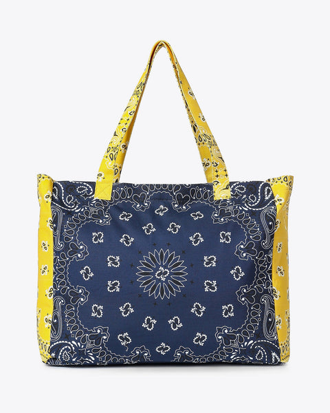 Bailey Bandana Tote I Navy/Yellow