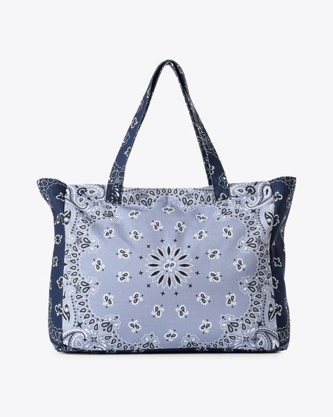 Bailey Bandana Tote I Navy/Light Blue