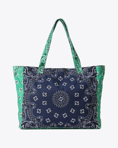 Bailey Bandana Tote I Green/Navy