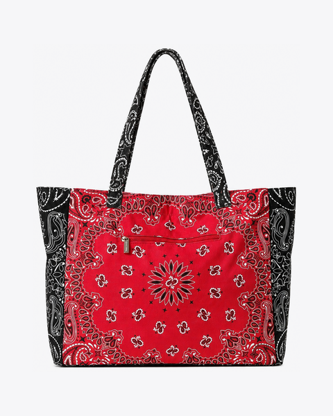 Bailey Bandana Tote I Red & Black