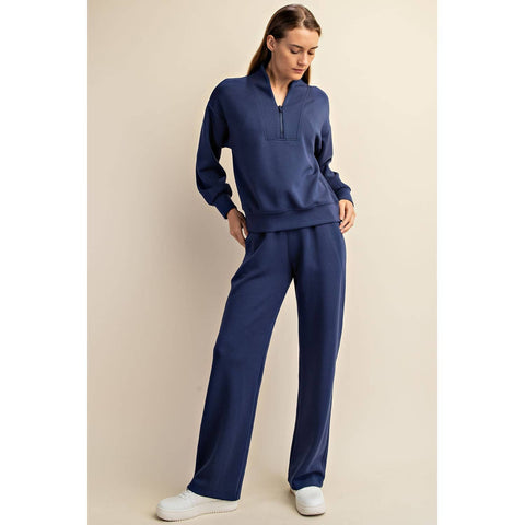 Modal Scuba Straight Pants: Smoky Navy