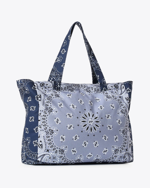 Bailey Bandana Tote I Navy/Light Blue
