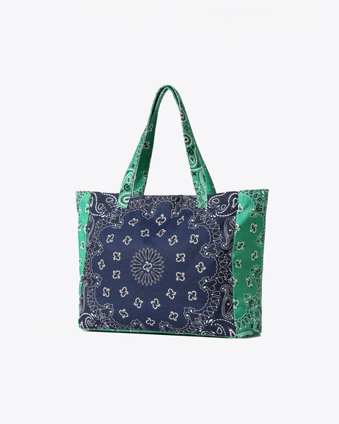 Bailey Bandana Tote I Green/Navy