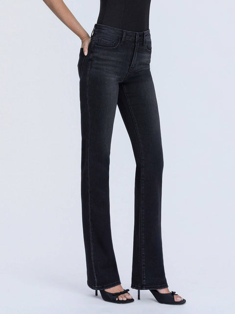 High Rise Black Boot Cut Jeans - Comfort Stretch!
