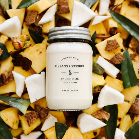 Pineapple Coconut - Soy Wax Candle: 1 mason jar (16 oz)