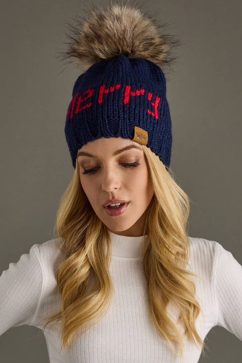 Holiday Pom Pom Hats