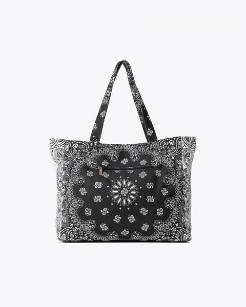 Bailey Bandana Tote I Black/White