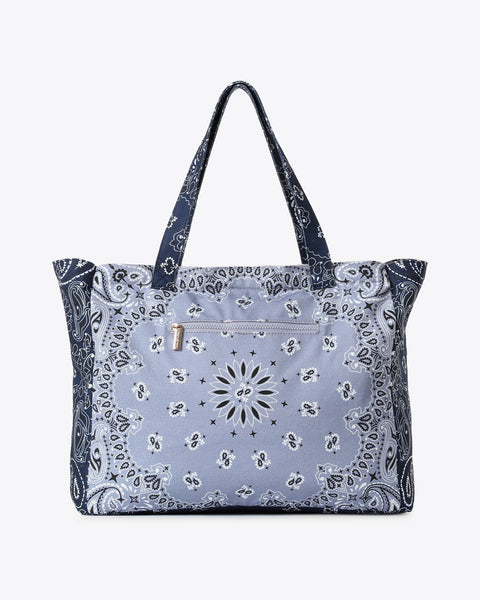Bailey Bandana Tote I Navy/Light Blue