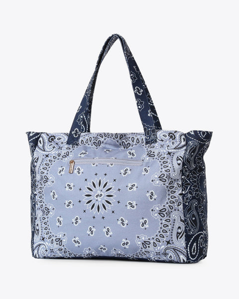 Bailey Bandana Tote I Navy/Light Blue