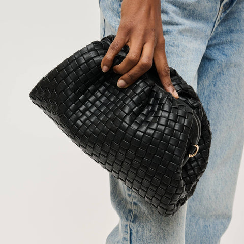 Tate Woven Frame Clutch