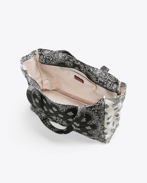 Bailey Bandana Tote I Black/White