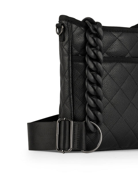 Haute Shore-Jeri Solo Pebbled | Medium Quilted Vegan Leather Crossbody-Pink Dot Styles