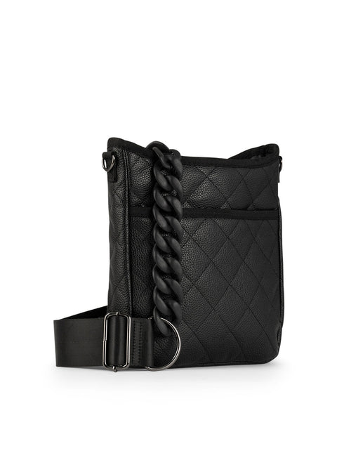 Haute Shore-Jeri Solo Pebbled | Medium Quilted Vegan Leather Crossbody-Pink Dot Styles