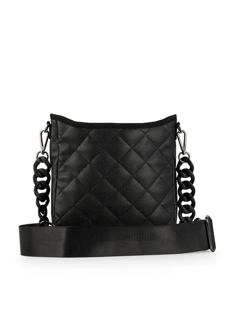 Haute Shore-Jeri Solo Pebbled | Medium Quilted Vegan Leather Crossbody-Pink Dot Styles