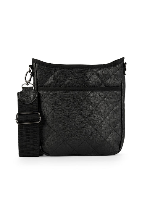 Haute Shore-Jeri Solo Pebbled | Medium Quilted Vegan Leather Crossbody-Pink Dot Styles
