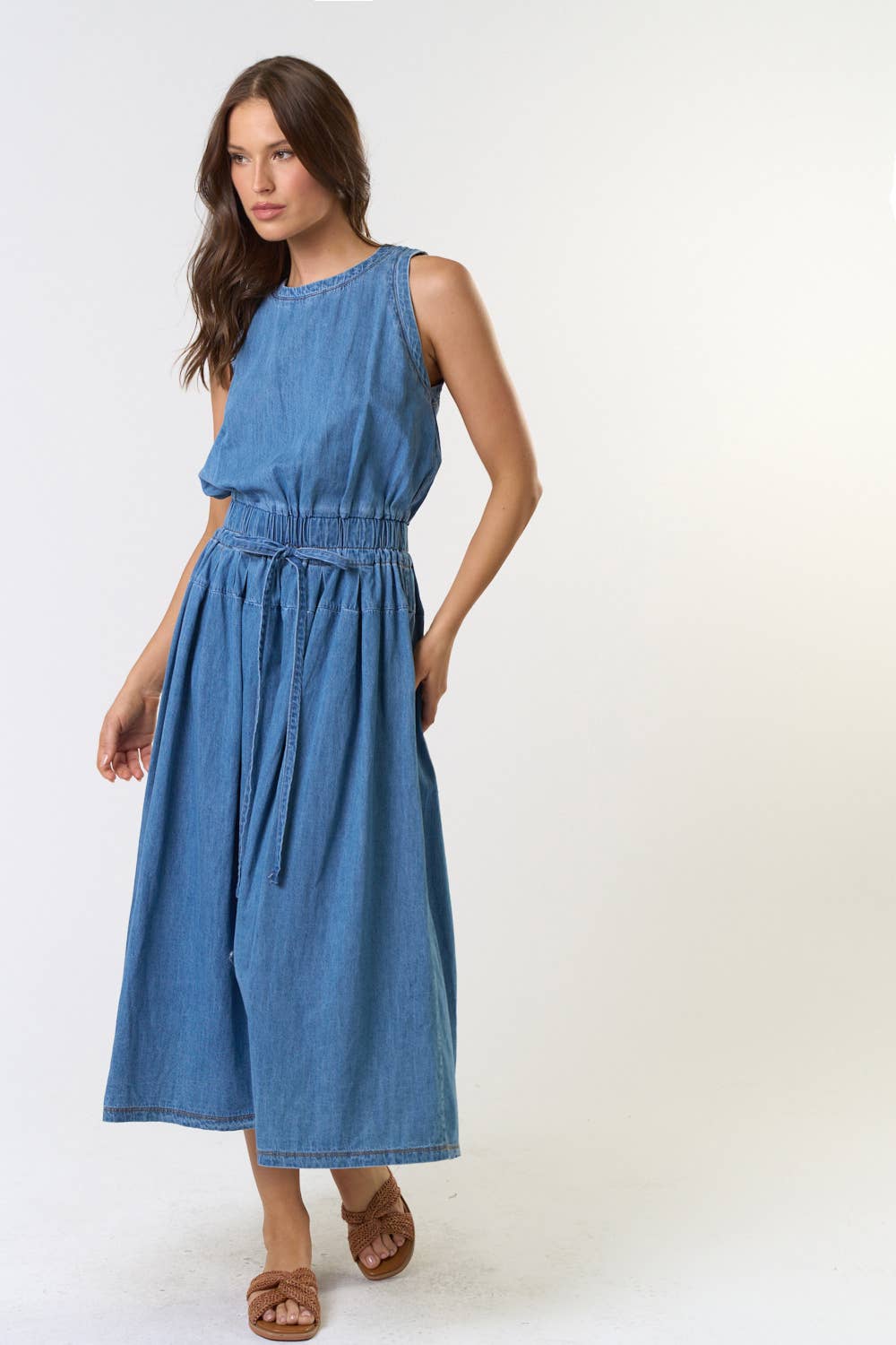 denim drawstring dress Sm
