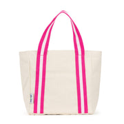 Ame & Lulu-Mini Hamptons Beach Tote: Pomegranate-Pink Dot Styles