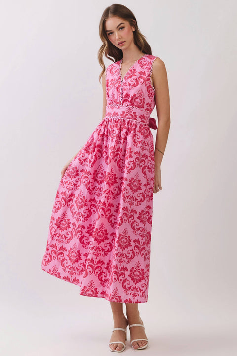 Pink Floral Beautiful Dress