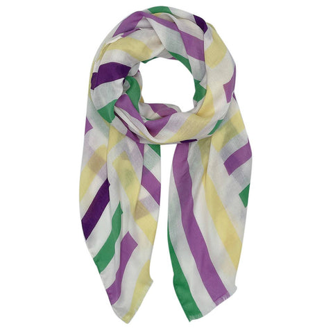 Fashion City-Abstract Geometric Print Scarf: NVY / ONE SIZE-Pink Dot Styles