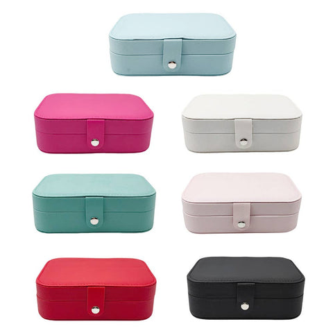 Faux Leather Portable Jewelry Box
: Black